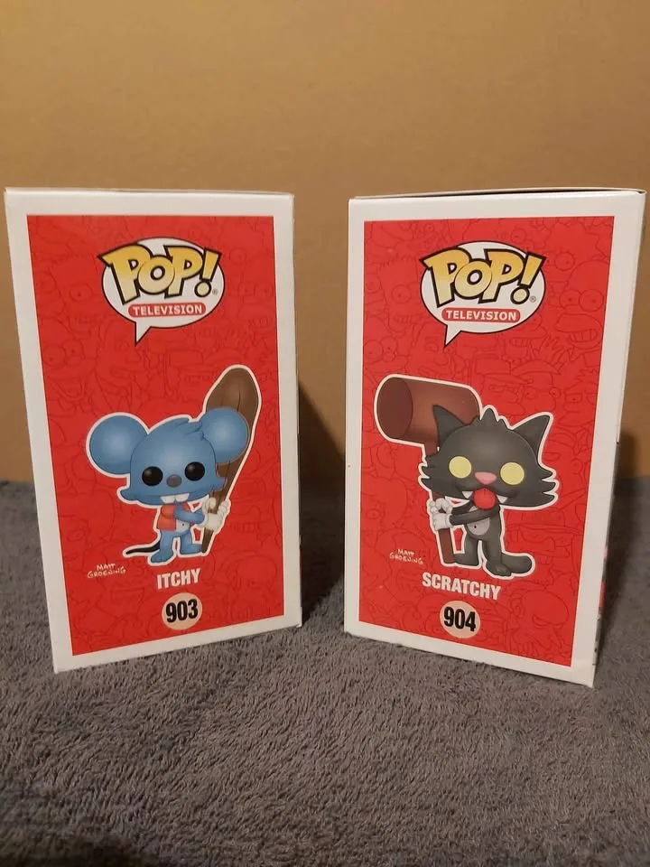 The Simpsons- Funko Pop! ( Itchy & Scratchy ) Bundle "NEW" image indicator(4)