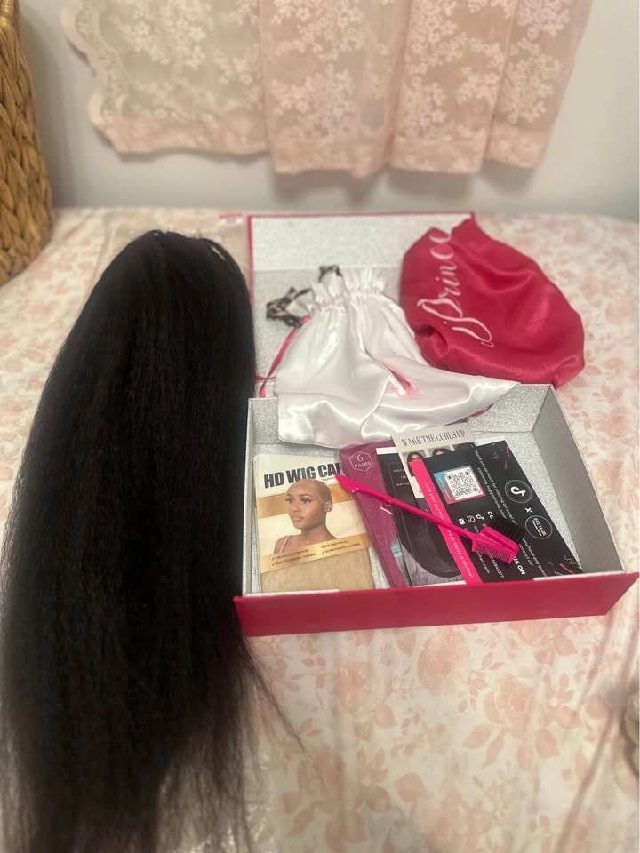 V Part Kinky Straight Human Hair Wig - Glueless Beginner Friendl - photo 2