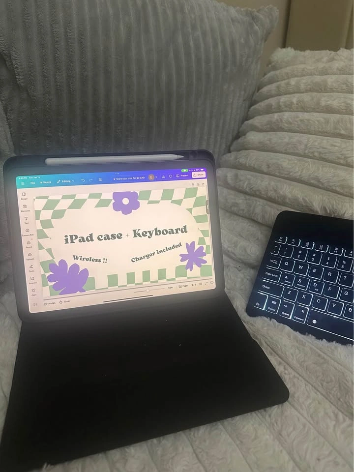 Brand New Wireless keyboard + case - photo 2