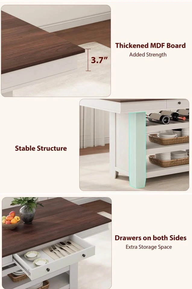 Brand New Counter Height Dining Table w/ Storage & Wine Rack – S - photo 4