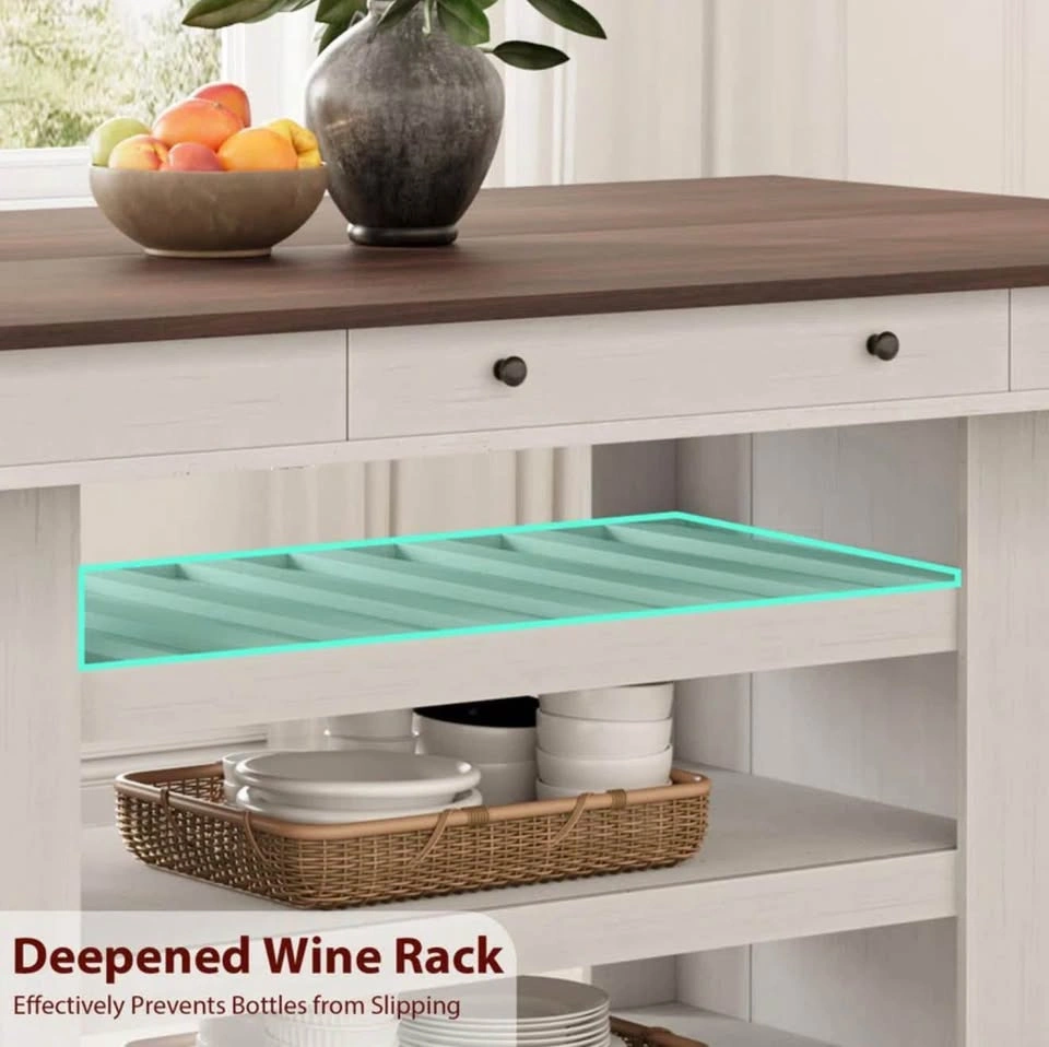 Brand New Counter Height Dining Table w/ Storage & Wine Rack – S - photo 5