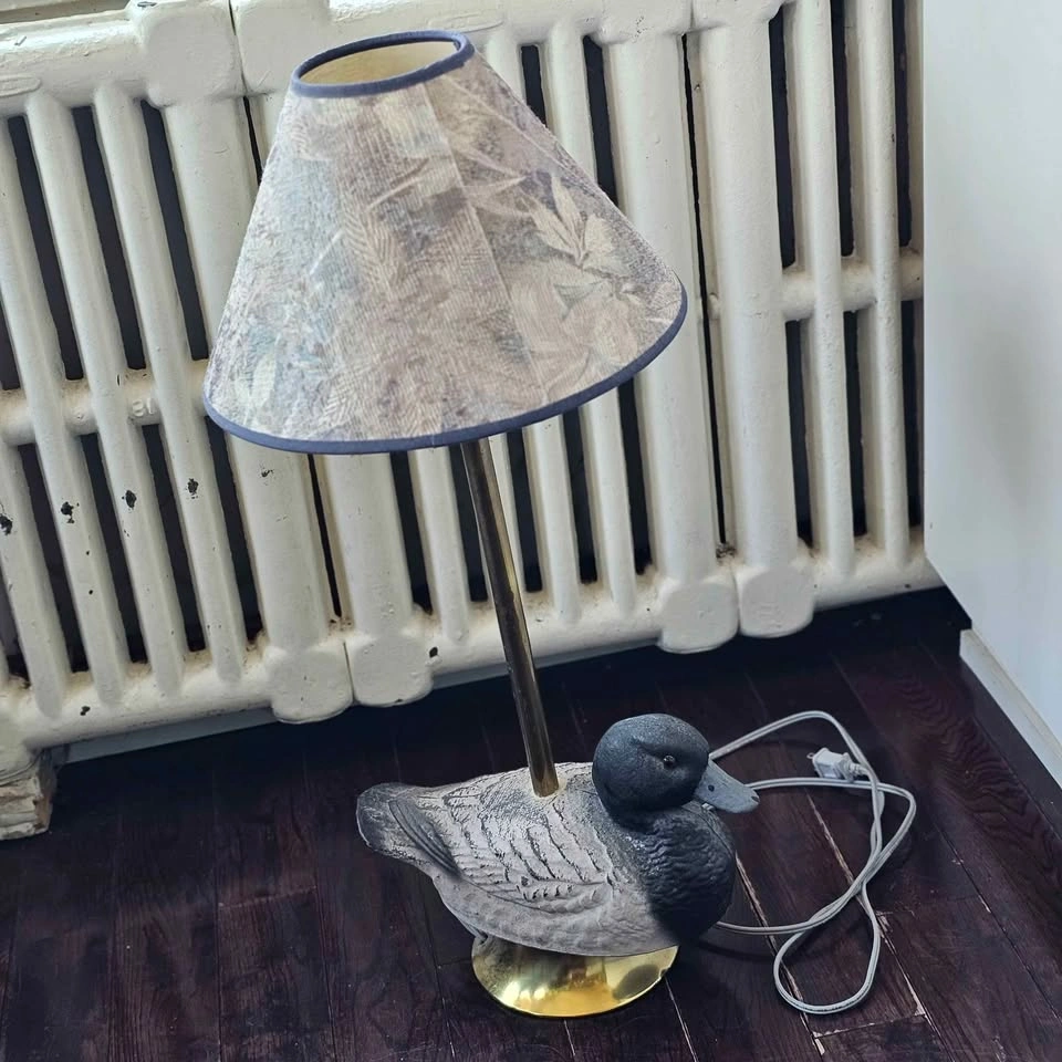 Vintage Duck Decoy Table Lamp Cottage Cabin Decor Brass Nature L - photo 2