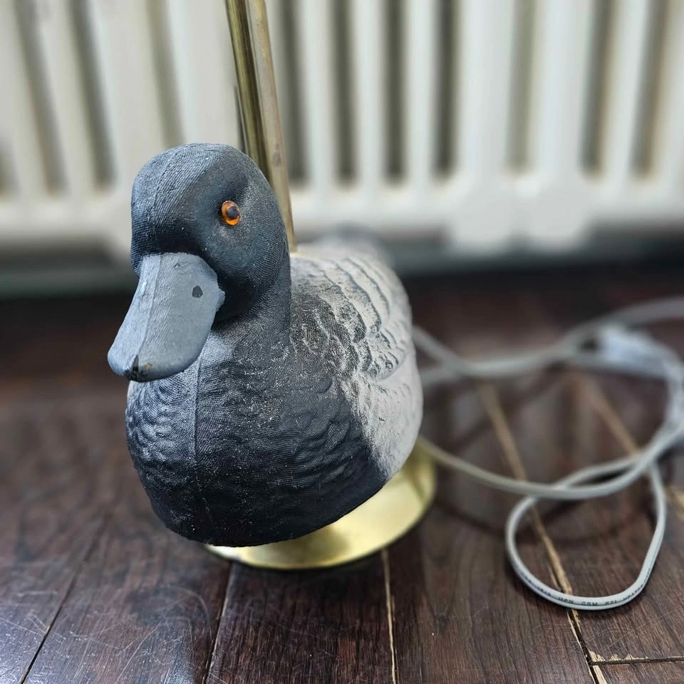 Vintage Duck Decoy Table Lamp Cottage Cabin Decor Brass Nature L - photo 4