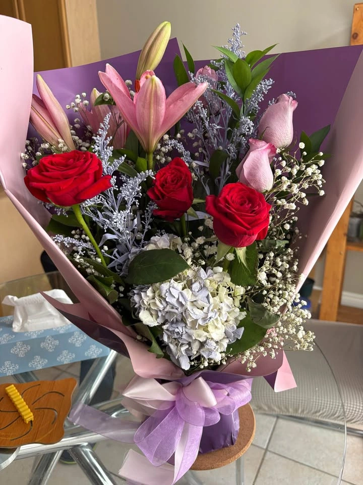 Roses, Lilies, Hydrangeas Fresh Flower Bouquet - photo 3