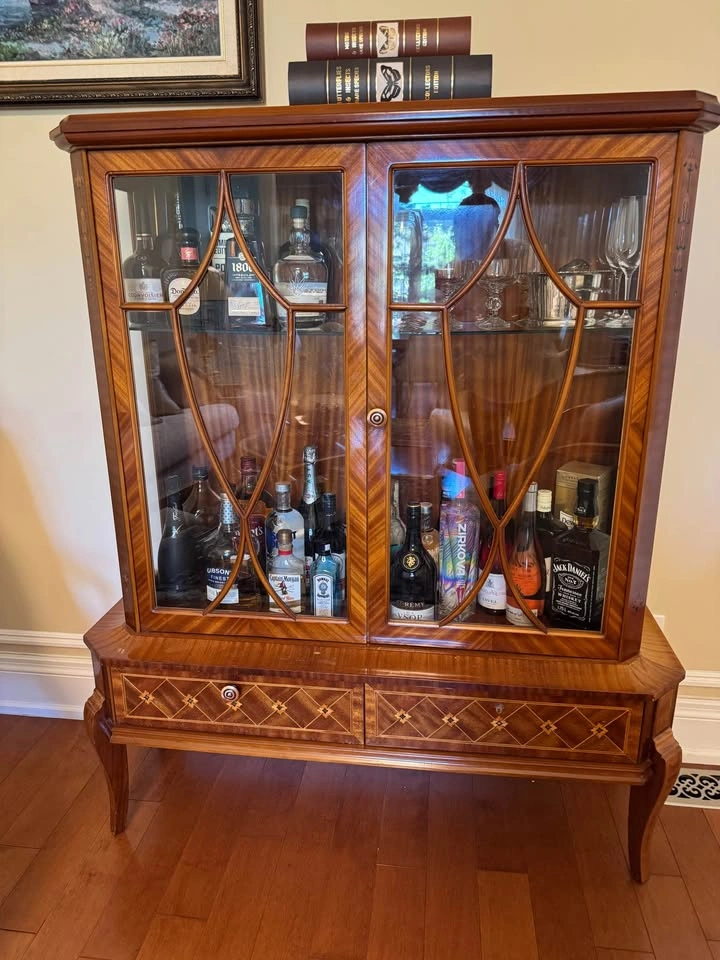 Antique Edwardian Sheraton Revival Display Cabinet / Hutch – $55 - photo 2