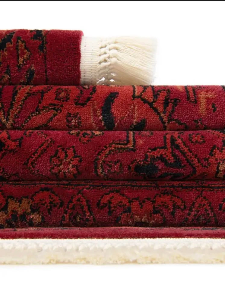Unique Loom "Bokhara Collection" Area Rug 6'7" x 9' Red/Black/Iv - photo 2