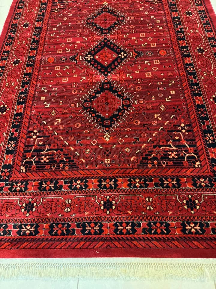 Unique Loom "Bokhara Collection" Area Rug 6'7" x 9' Red/Black/Iv - photo 5