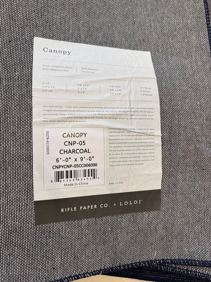 Rifle Paper Co. x Loloi Area Rug – Canopy Collection 6’ x 9’ - photo 4