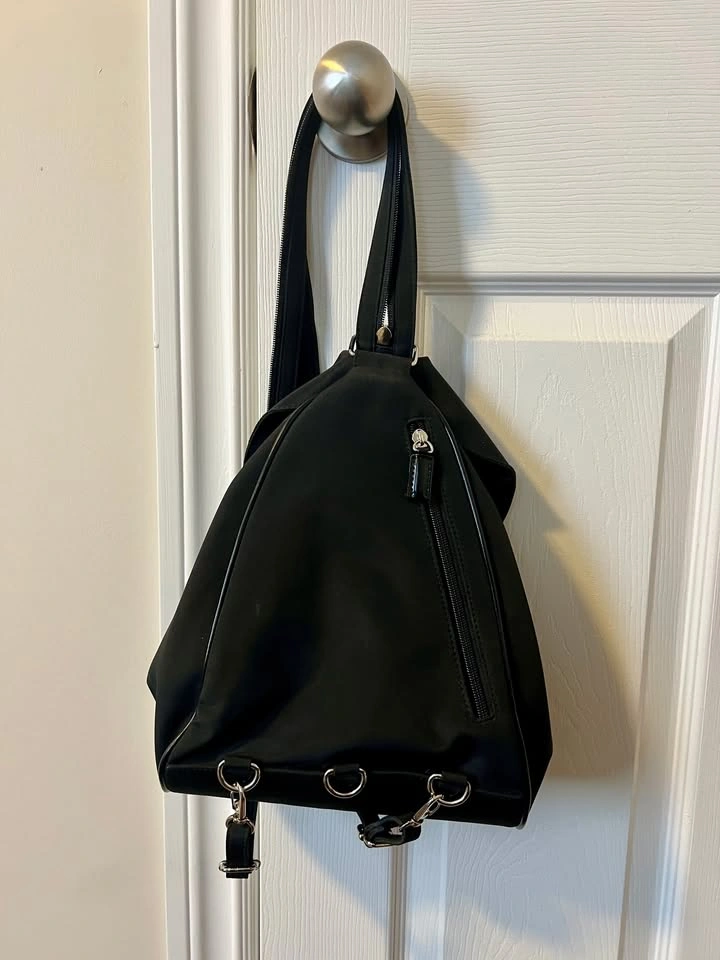 Black Minimalist Backpack Purse - photo 3