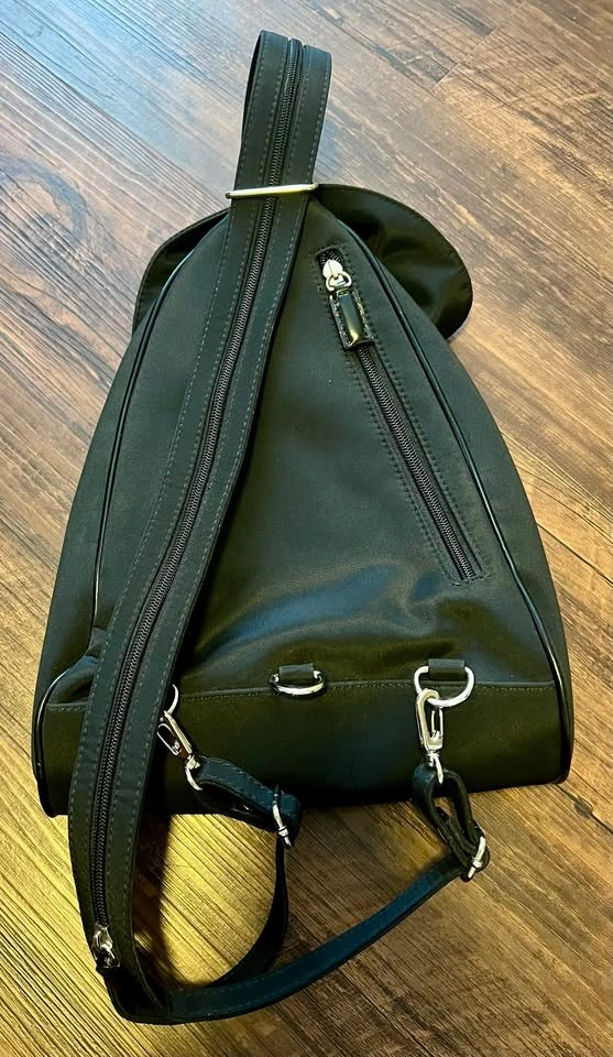 Black Minimalist Backpack Purse - photo 4