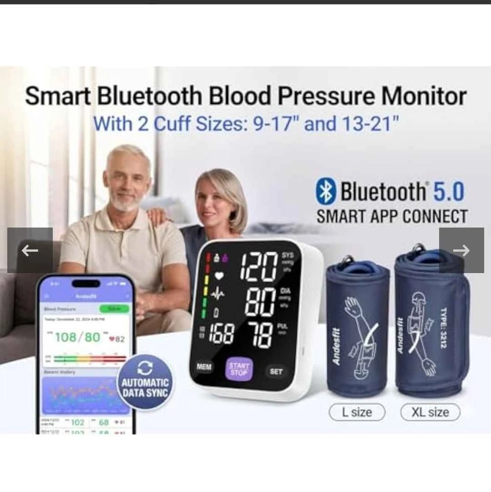 Automatic Bluetooth Blood Pressure - 17" & 21" XL Cuff Andesfit - photo 2