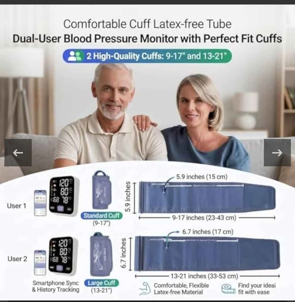 Automatic Bluetooth Blood Pressure - 17" & 21" XL Cuff Andesfit - photo 4