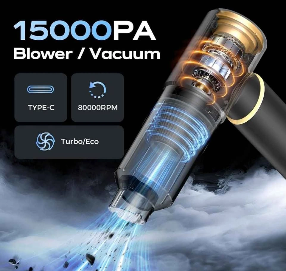 BSRCO Car Vacuum Portable Cordless – 30Min Runtime, 15KPa Suctio - photo 2