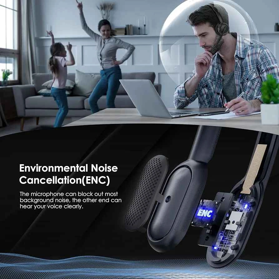 Angteela Wireless Headphones with ANC/ENC, Bluetooth 5.4 - photo 2