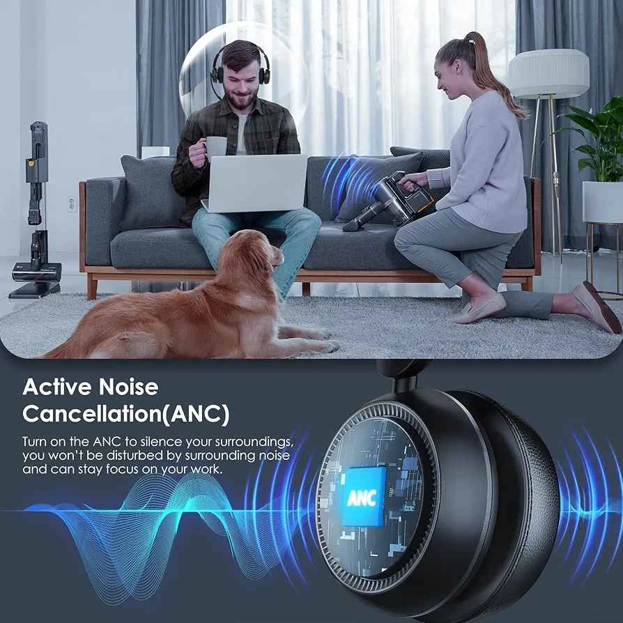 Angteela Wireless Headphones with ANC/ENC, Bluetooth 5.4 - photo 3