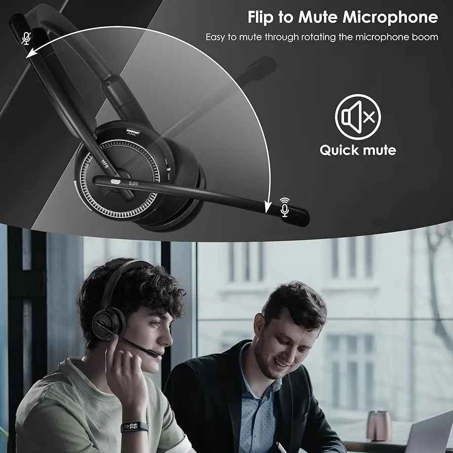 Angteela Wireless Headphones with ANC/ENC, Bluetooth 5.4 - photo 5