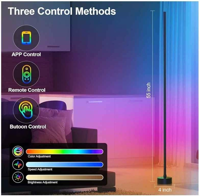 Miortior Corner Floor Lamp - Smart RGB LED Corner Lamp - photo 4