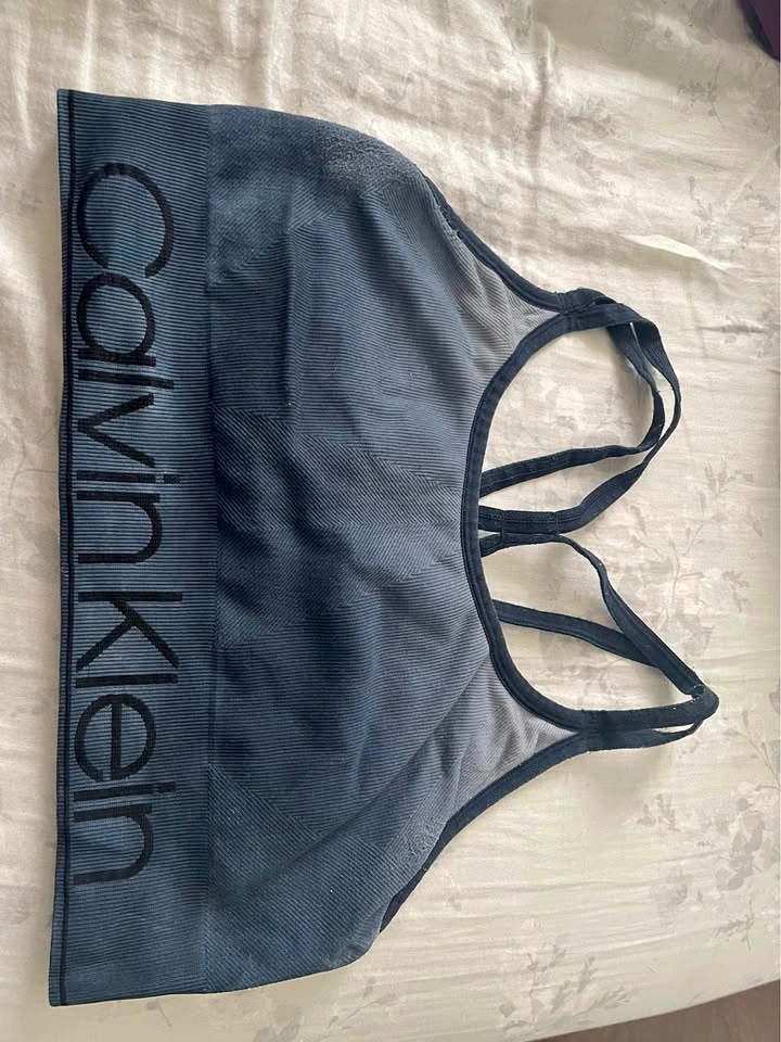 Calvin Klein Dark Blue Sports Bra - Large