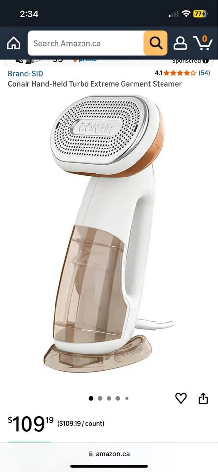 Conair Hand-Held Turbo Extreme Garment Steamer