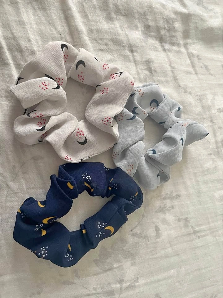Moon and Stars Scrunchies Set