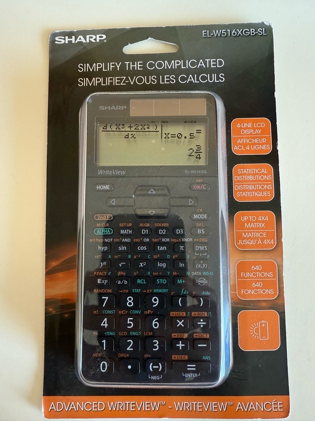 Sharp EL-W516XGB-SL Scientific Calculator (Brand New)