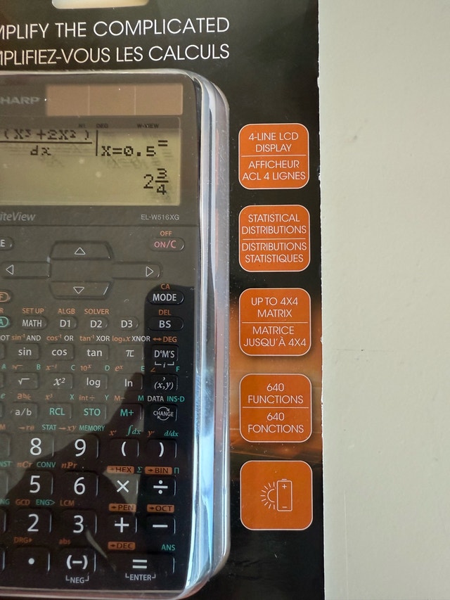 Sharp EL-W516XGB-SL Scientific Calculator (Brand New) - photo 3