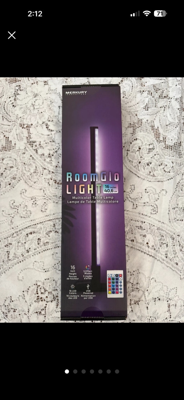 Room Glo Light Multicolor Table Lamp - 16 inch