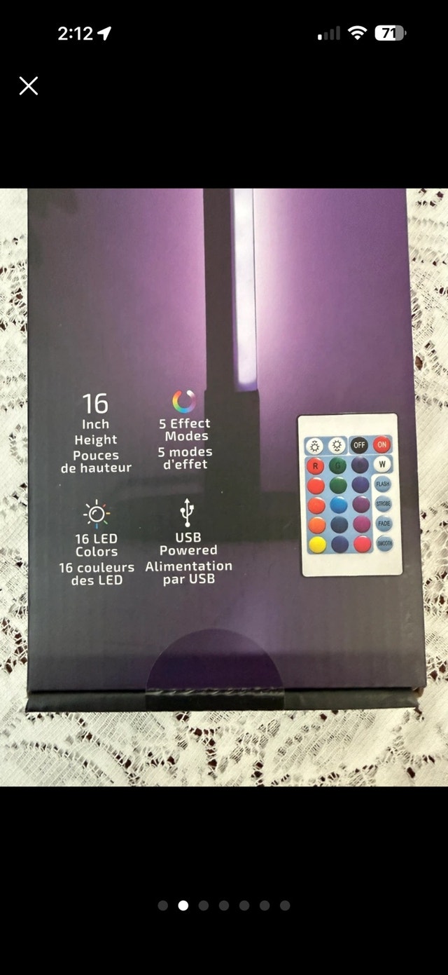 Room Glo Light Multicolor Table Lamp - 16 inch - photo 2