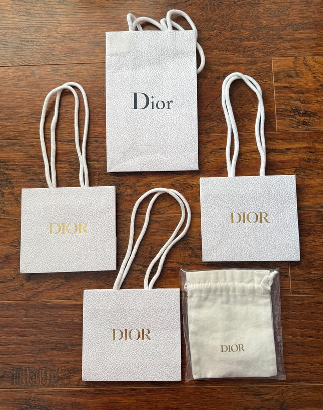 Authentic DIOR Packaging Set: 4 bags+pouch