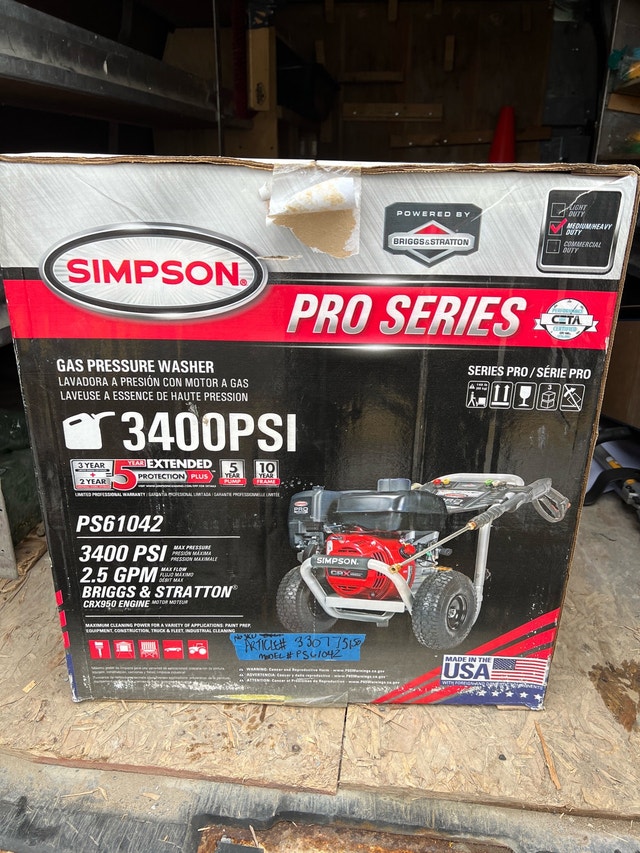 Simpson Pro Series Gas Pressure Washer - Brand New - photo 2