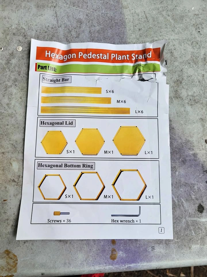 New Hexagon Pedestal Plant Stand