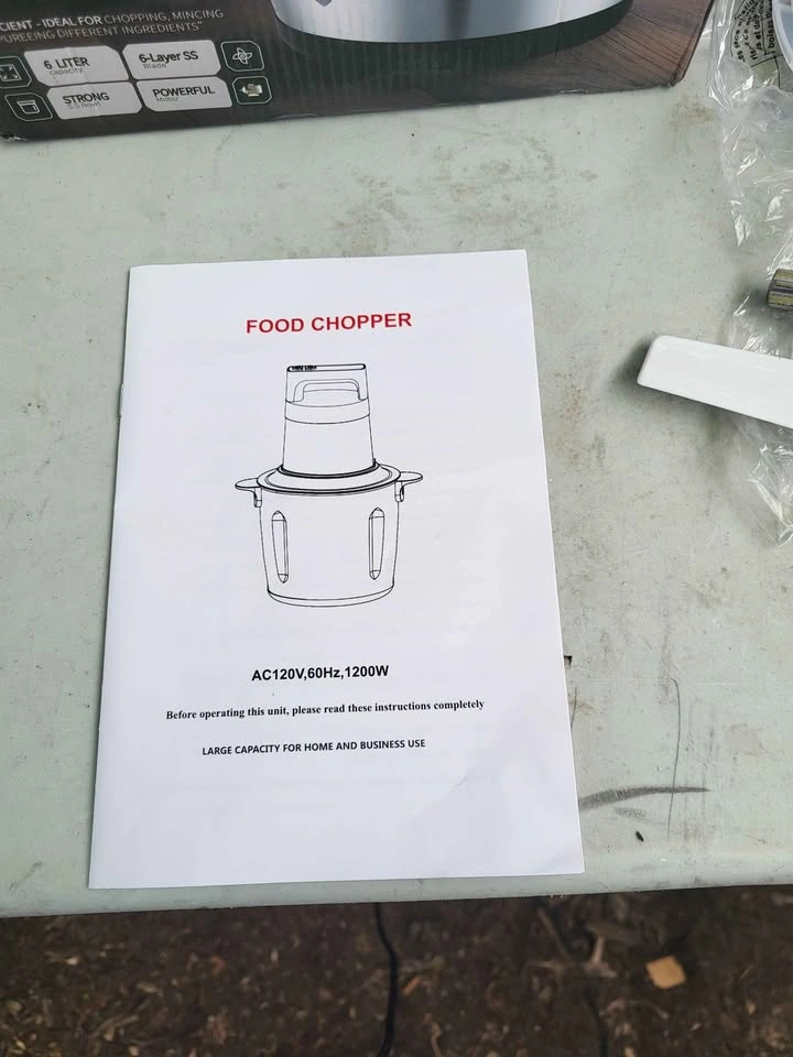 New Food Chopper 6 Liter Stainless Steel - photo 4