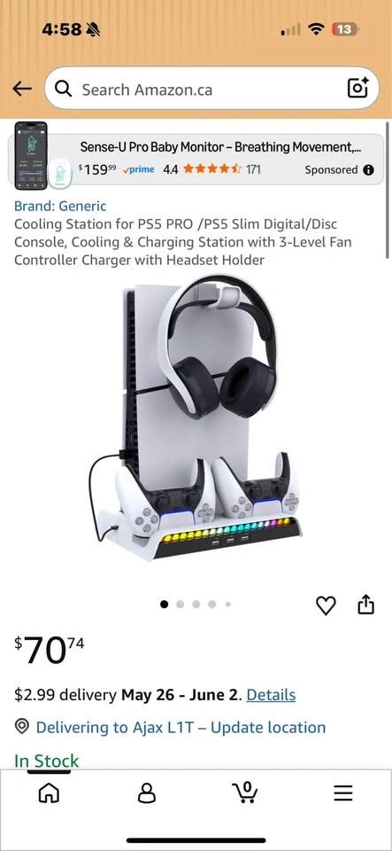 PS5 Cooling & Charging Station for PS5 PRO/SLIM - photo 2