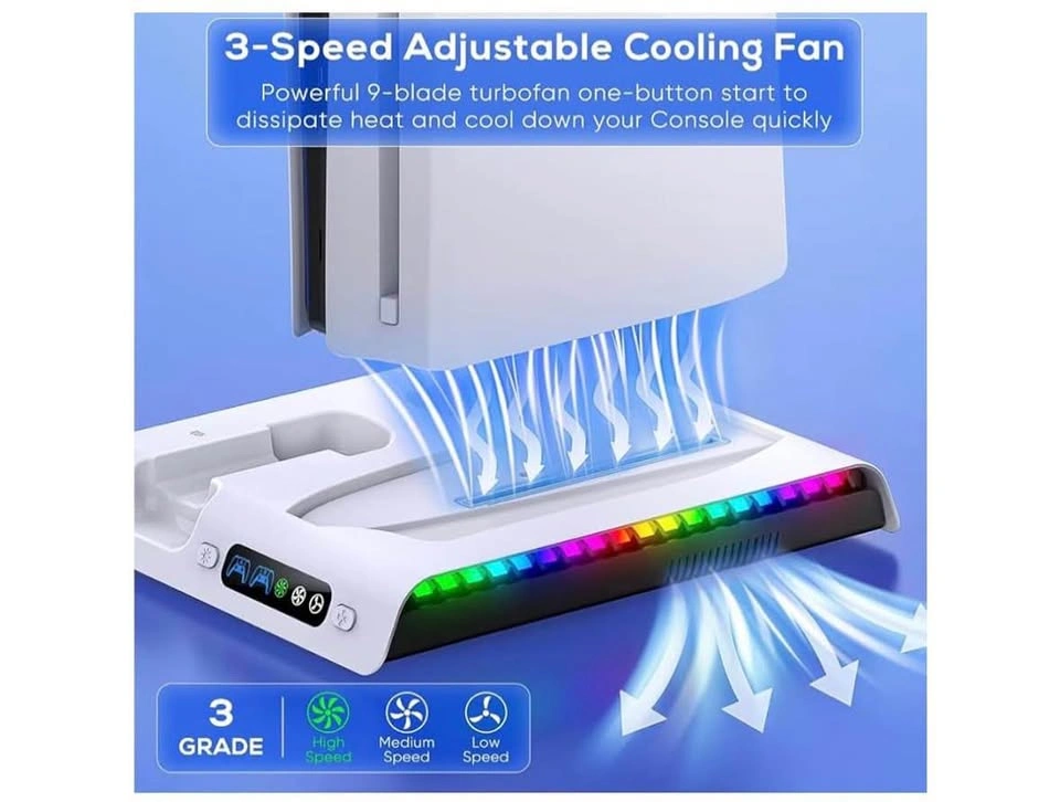 PS5 Cooling & Charging Station for PS5 PRO/SLIM - photo 4
