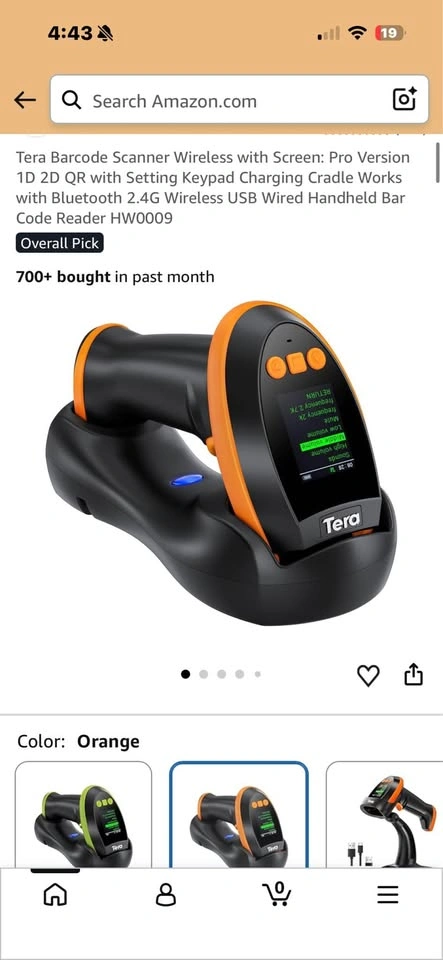 Tera Barcode Scanner Wireless with Screen - Pro Version - photo 2