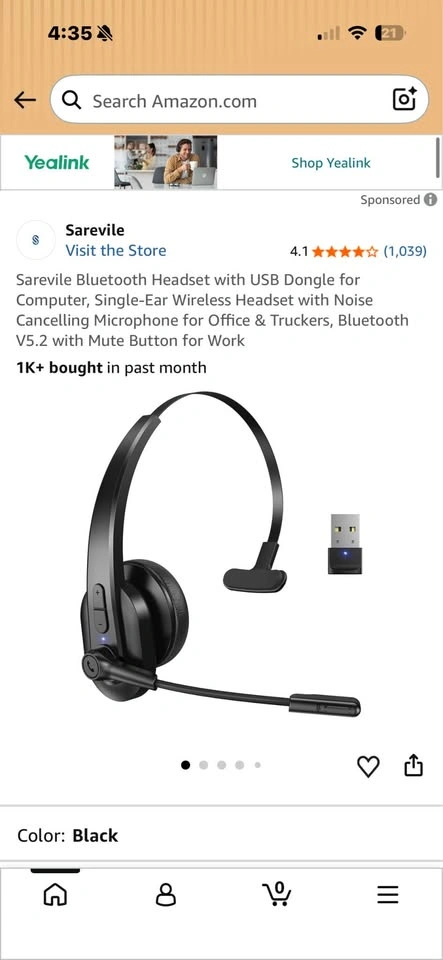 Sarevile Bluetooth Headset with USB Dongle (PICKERING) - photo 2