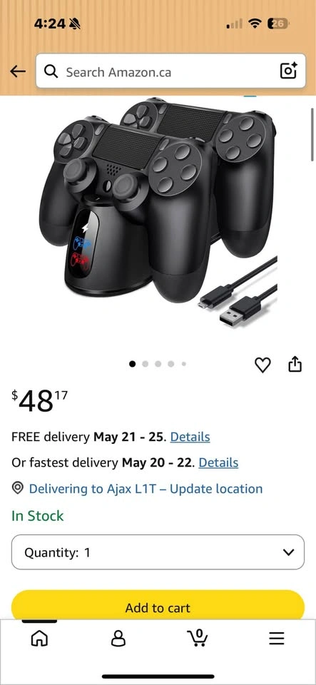 PS4 Controller Charger Dock Station with Charging Cable, Fast-Ch - photo 2