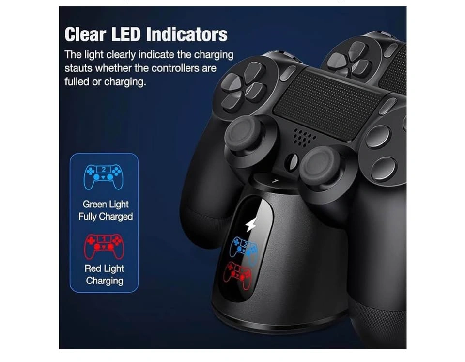 PS4 Controller Charger Dock Station with Charging Cable, Fast-Ch - photo 3