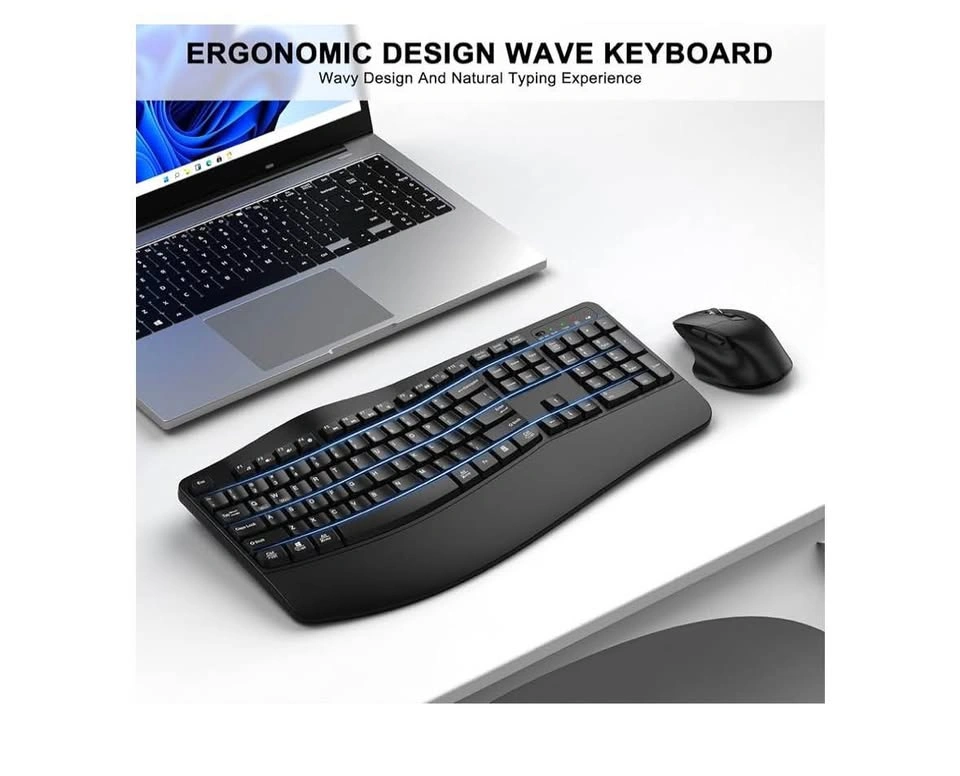 Ergonomic Wireless Keyboard and Mouse Combo - PICKERING - photo 2