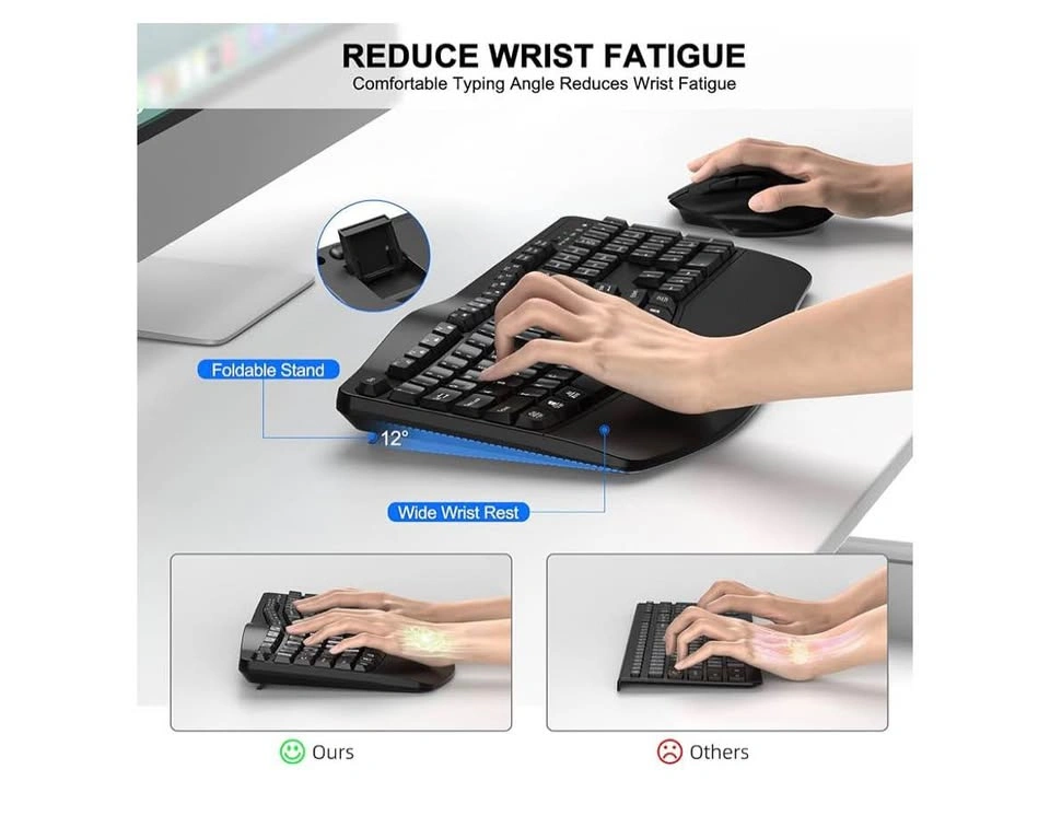 Ergonomic Wireless Keyboard and Mouse Combo - PICKERING - photo 3