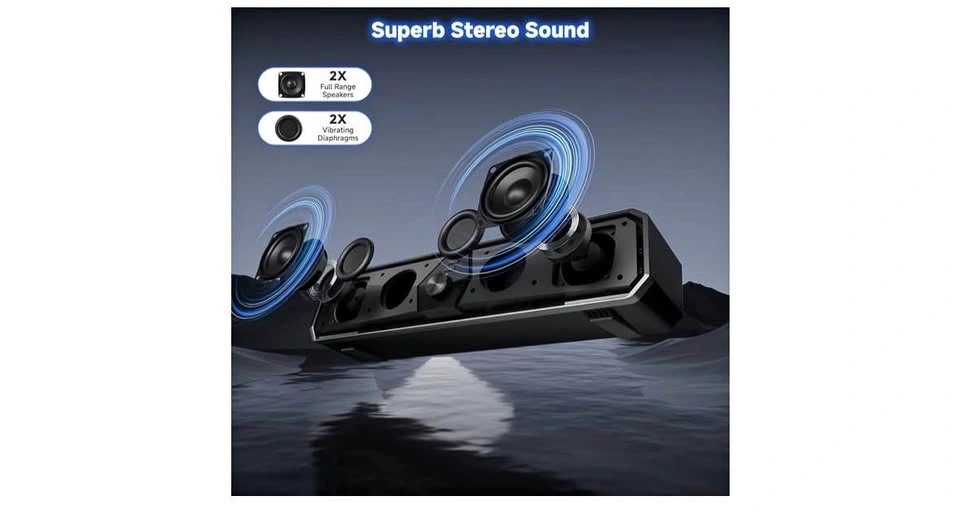SENZER CS30 Bluetooth Computer Speakers for Desktop, USB Plug &
