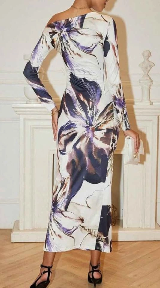 Floral Print Long Sleeve Maxi Dress XL Woman's - photo 2
