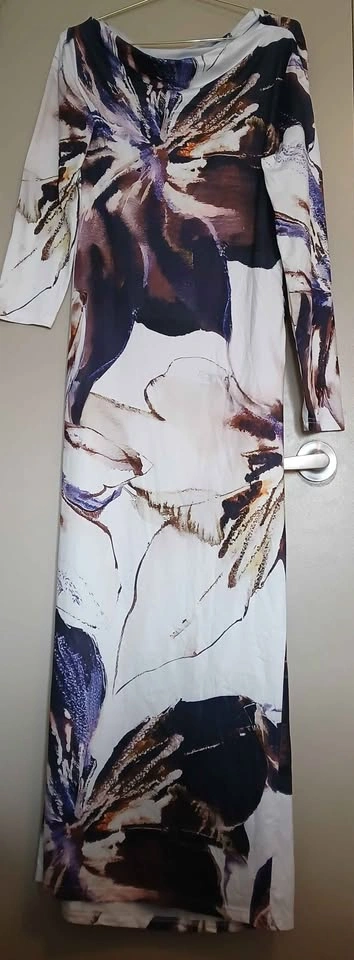 Floral Print Long Sleeve Maxi Dress XL Woman's - photo 3