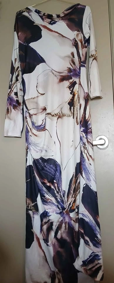 Floral Print Long Sleeve Maxi Dress XL Woman's - photo 4