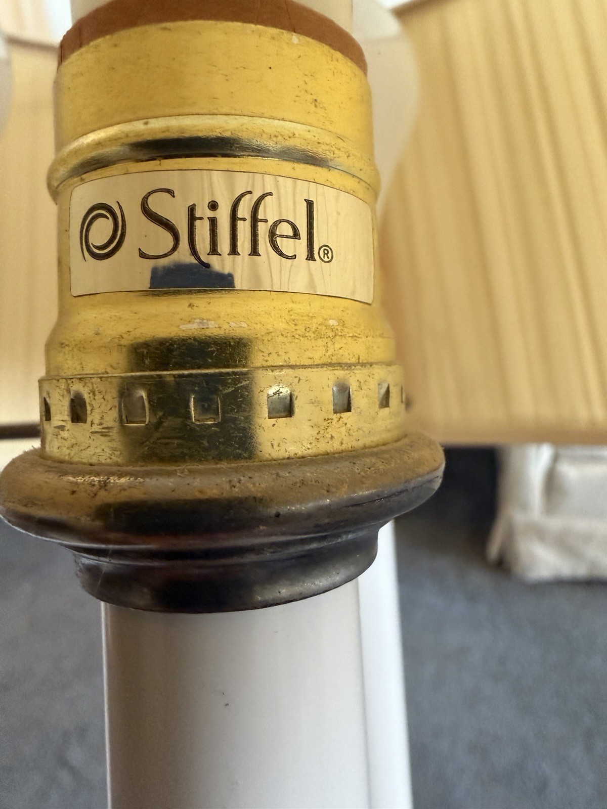 Vintage STIFFEL French BOUILLOTTE Brass Candle Lamp - photo 2