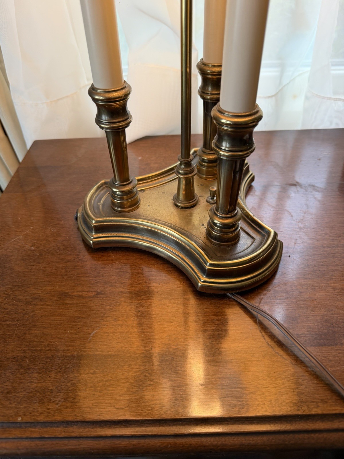 Vintage STIFFEL French BOUILLOTTE Brass Candle Lamp - photo 3