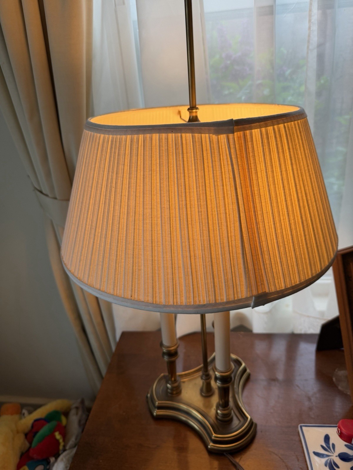 Vintage STIFFEL French BOUILLOTTE Brass Candle Lamp - photo 4