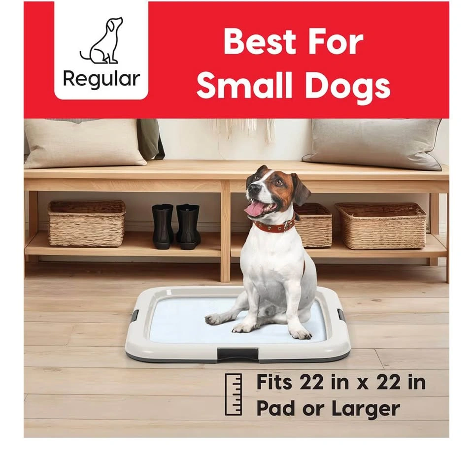 IRIS USA Dog Pee Pad Holder Tray - Regular Size (22"x22") - photo 4