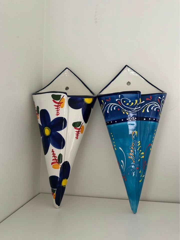Hand-Painted Talavera Style Ceramic Vases & Wall Pockets - photo 2