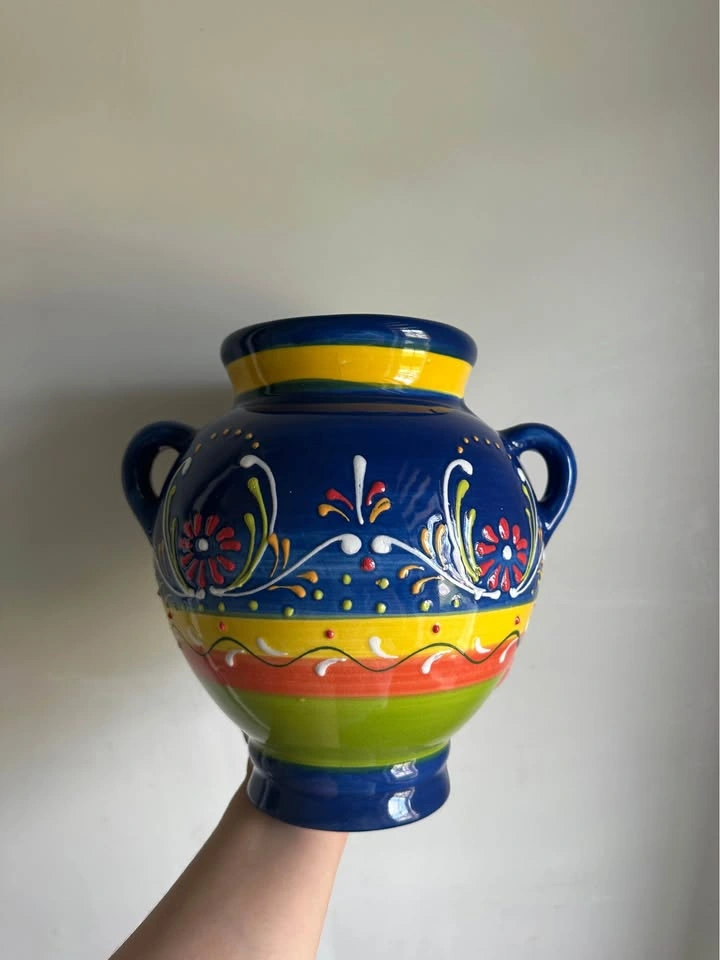 Hand-Painted Talavera Style Ceramic Vases & Wall Pockets - photo 3